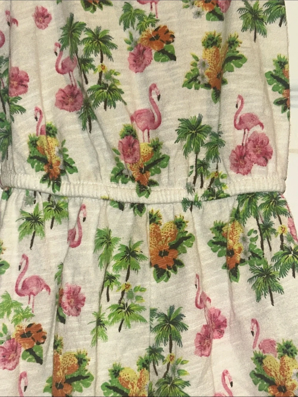 Zara Baby Flamingo & Palm Tree Print Sleeveless Romper 🦩🌴